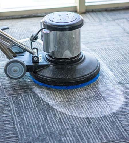 Carpet cleaning with equipment