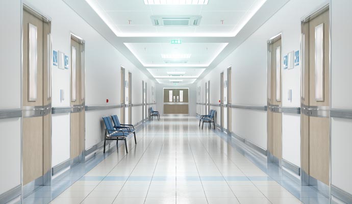 Clean hospital floor