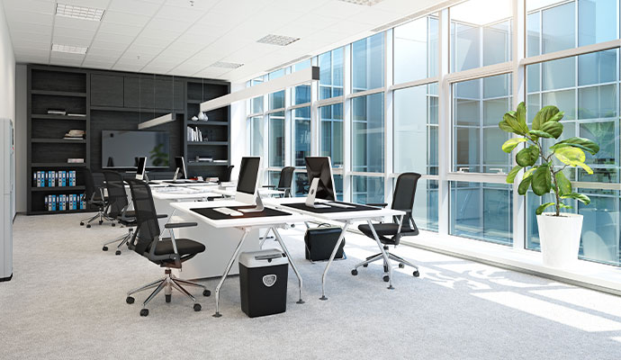 Clean office interior