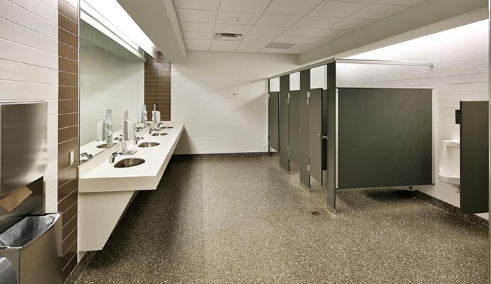 Clean restroom