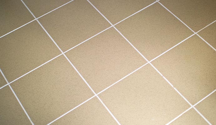 Clean tile floor