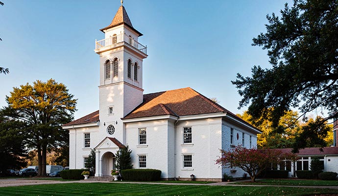 Clean and well maintained church exterior