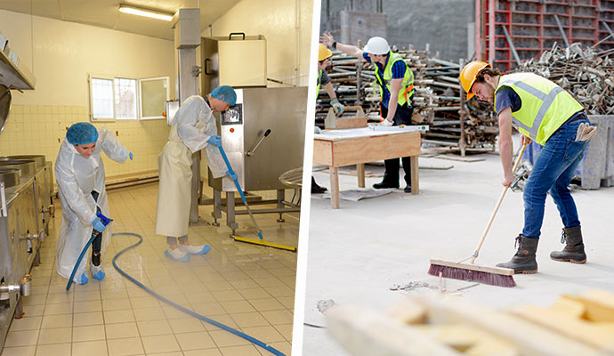 Collage of specialized services for manufacturing facilities