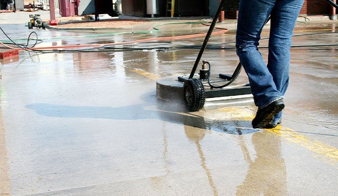 Professional concrete floor cleaning service