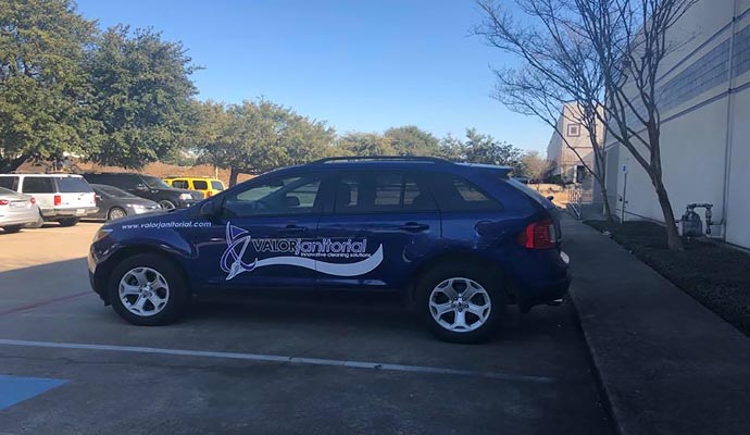 Valor Janitorial Midland service vehicle