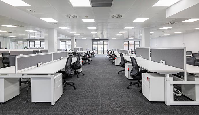 Clean and organized modern office space