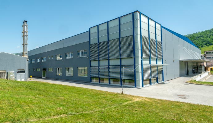 Clean exterior of industrial building