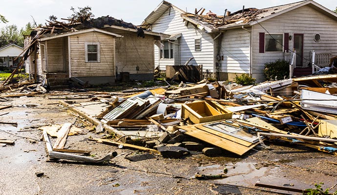 Disaster damage house