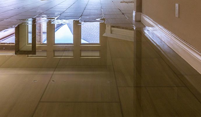 Flood damaged floor