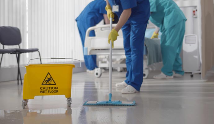 Hospital cleanup service