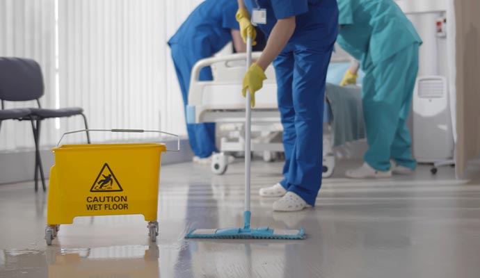 Hospital space cleanup service