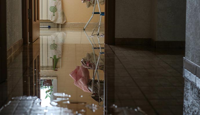 Water damaged floor