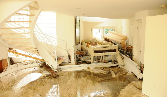 Water damaged property