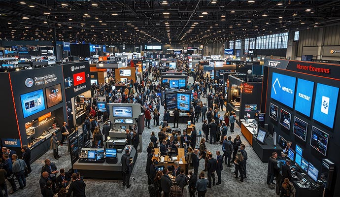 Busy trade show