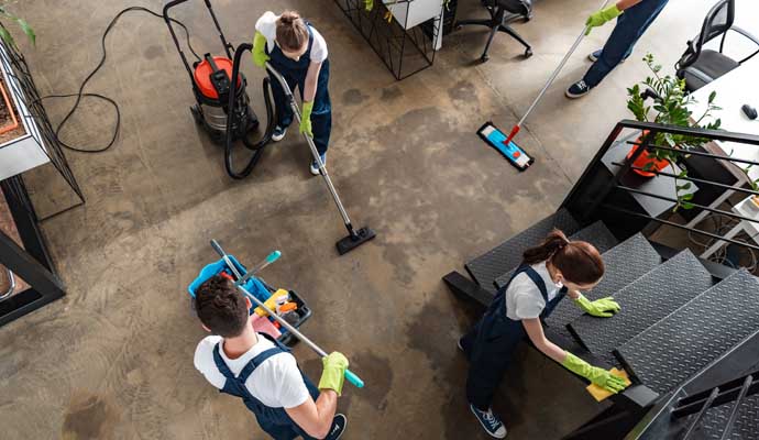 Commercial area cleaning service