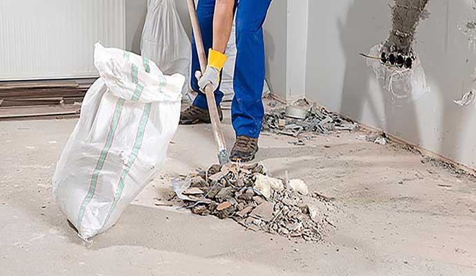 Construction site cleanup service