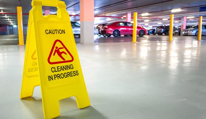 Clean garage floor