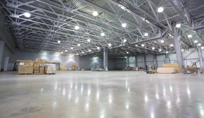 Clean warehouse space