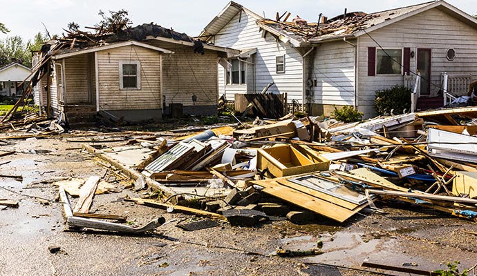 Disaster damaged property