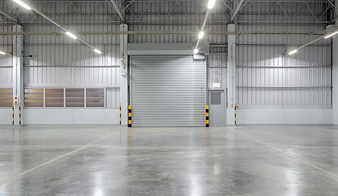 Refinished concrete floor