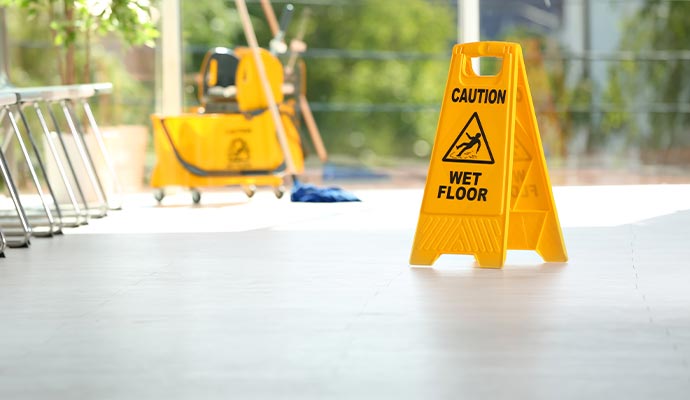 Wet floor caution
