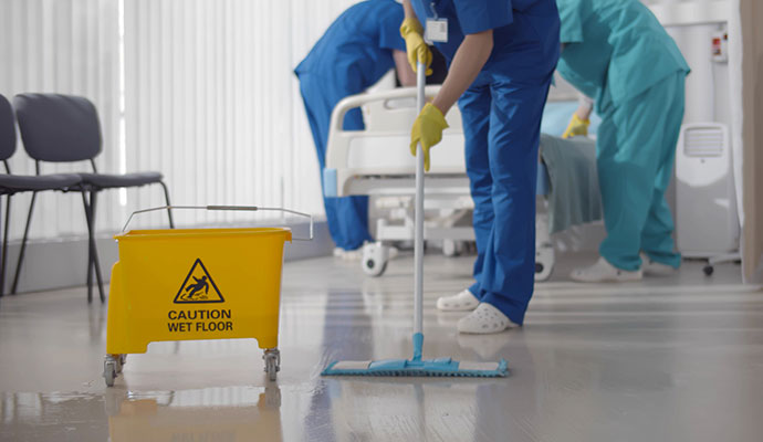 Hospital room cleaning service