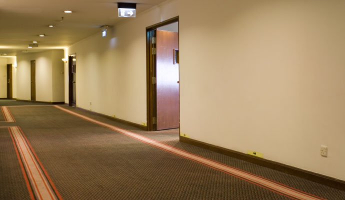 Hotel corridor carpet flooring
