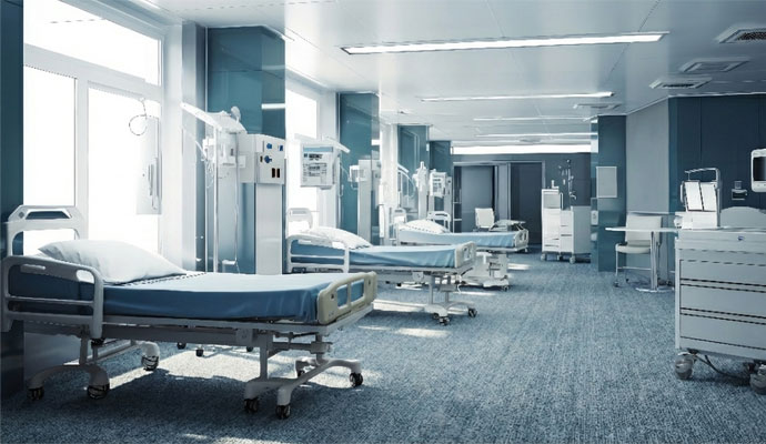Clean carpet in a hospital ward