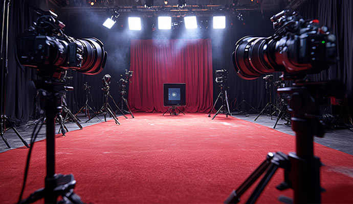 Clean carpet in studio.