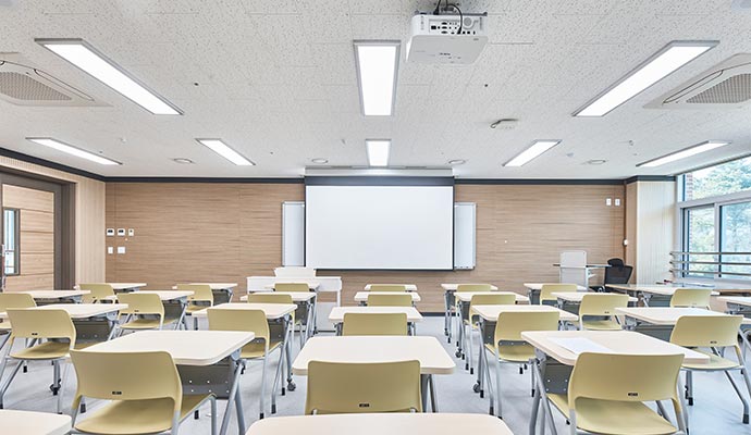 Clean college classroom
