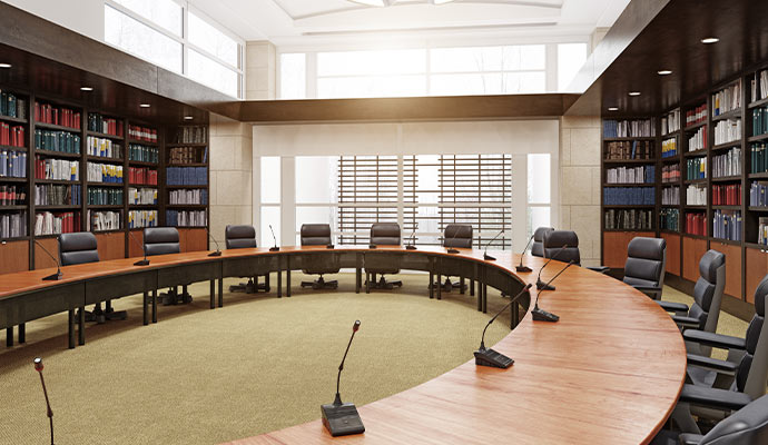 Clean furniture in a law office.