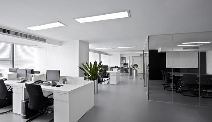 Clean office space interior
