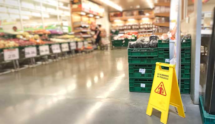 Cleaning service for retail industry