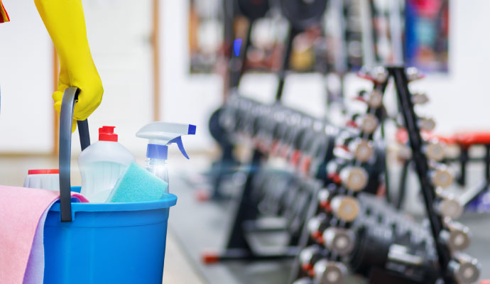 Fitness center cleaning service