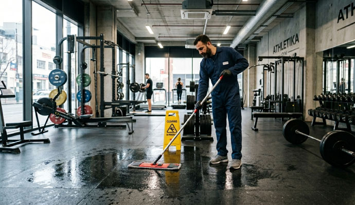 Gym floor cleaning service