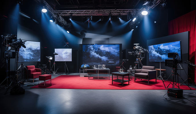 High-end television studio set.