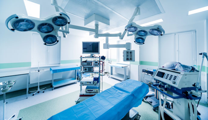 Interior view of a modern operating room