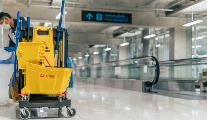 Janitorial service for airport