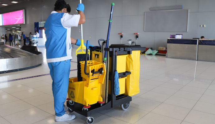 Professional airport floor cleaning service
