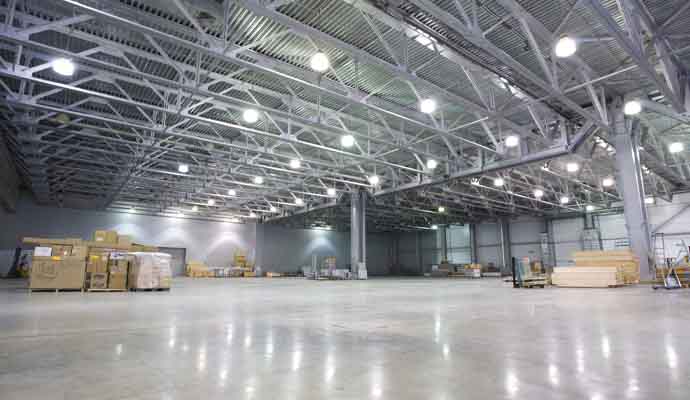 Inside view of a warehouse