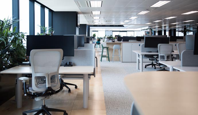 Inside of an office space