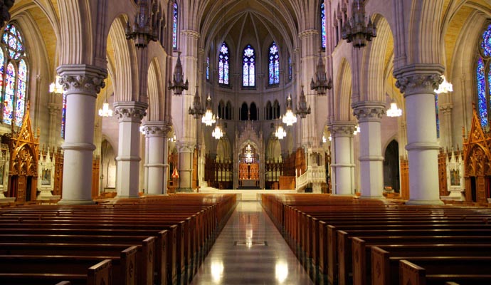 Inside view of a church