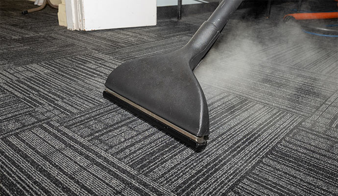 Commercial carpet steam cleaning service