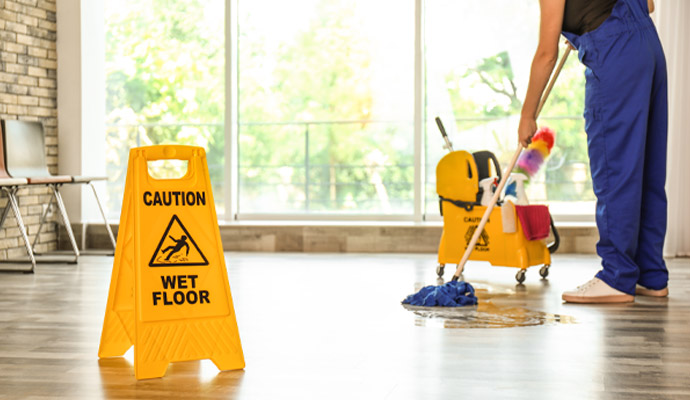 Professional floor cleanup service