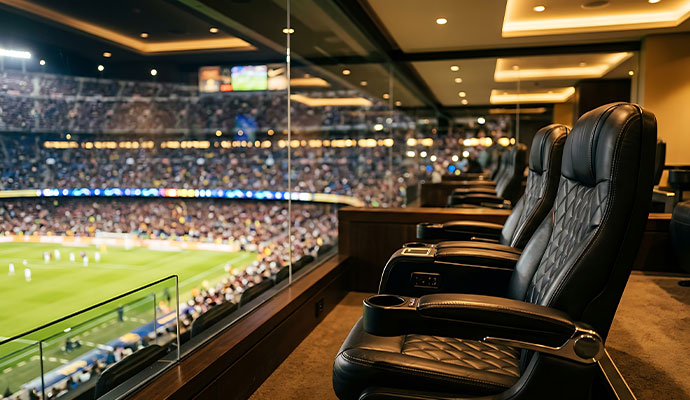 Luxury stadium suite carpet