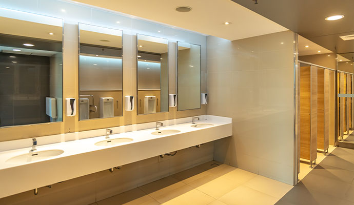 Modern bathroom sinks and mirrors