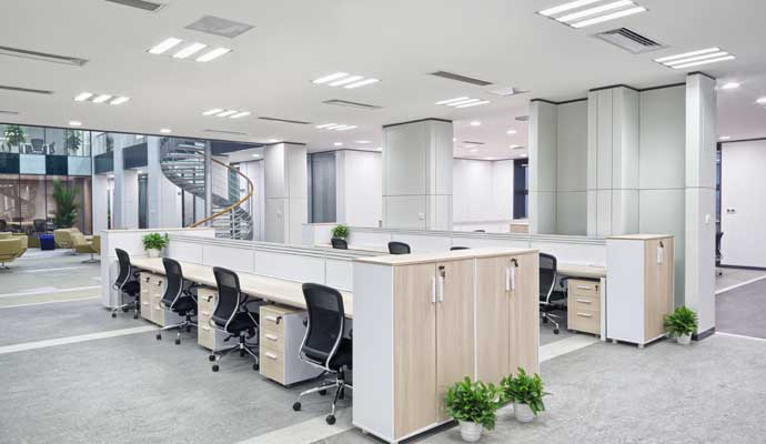 Neat and clean office space interior