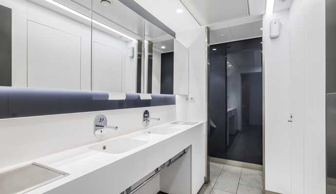 Neat and clean restroom