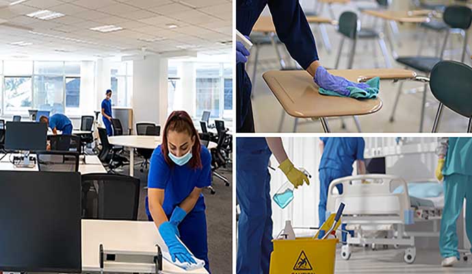 Office building, school and hospital cleaning
