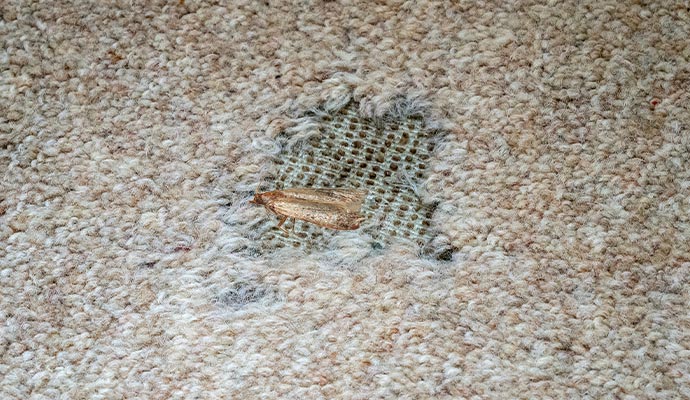 Visible pests on carpet